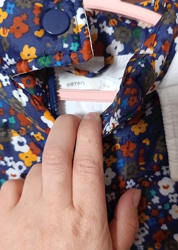 Çiçek Desenli Kız Çocuk Fermuarlı Yelek - Görsel 4