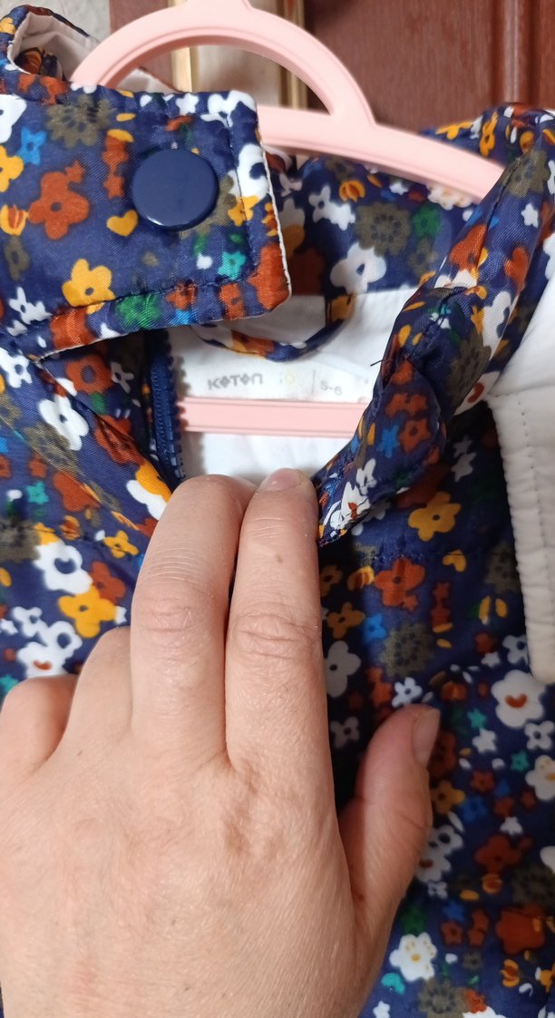 Çiçek Desenli Kız Çocuk Fermuarlı Yelek - Görsel 4