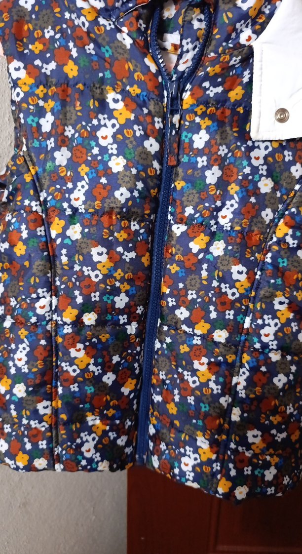 Çiçek Desenli Kız Çocuk Fermuarlı Yelek - Görsel 2