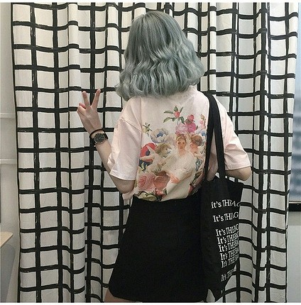 arka baskılı t-shirt (harajuku)