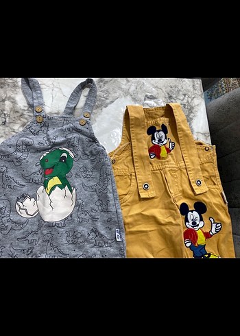 Gri Nakışlı Erkek Bebek Tulum - Görsel 2