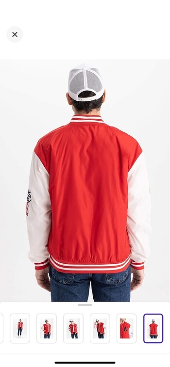 2xl Beden kırmızı Renk Kolej yaka bomber ceket
