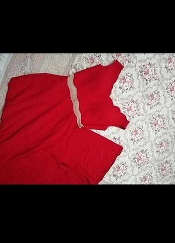 36 Beden kırmızı Renk Abiye elbise