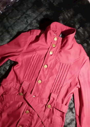 38 Beden bordo Renk Bordo Midi Trençkot