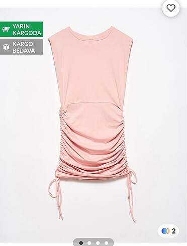 Pembe mini elbise