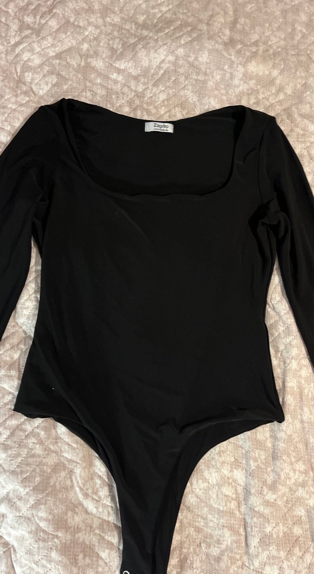 Siyah Uzun Kollu Kadın Body - Görsel 3