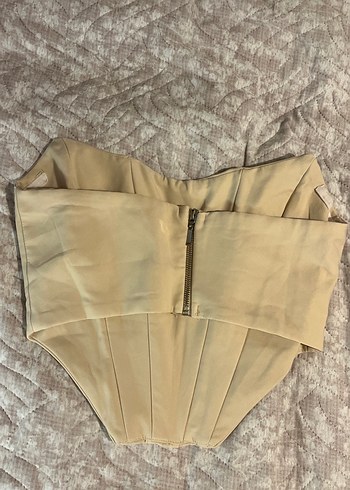 Bej Straplez Büstiyer - Görsel 2