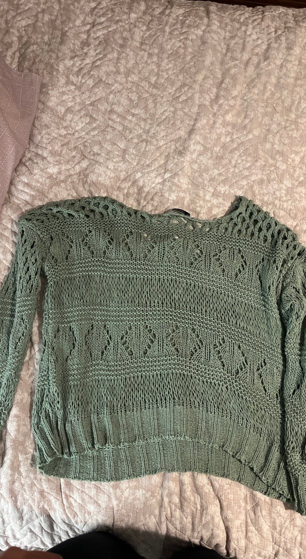 Turkuaz ajur kazak - Görsel 3