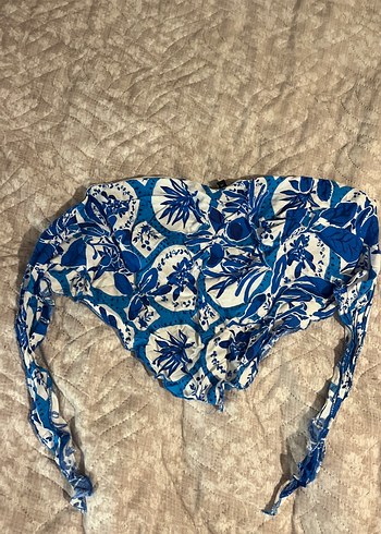 Desenli mavi-beyaz ikili yazlık takım - Görsel 2