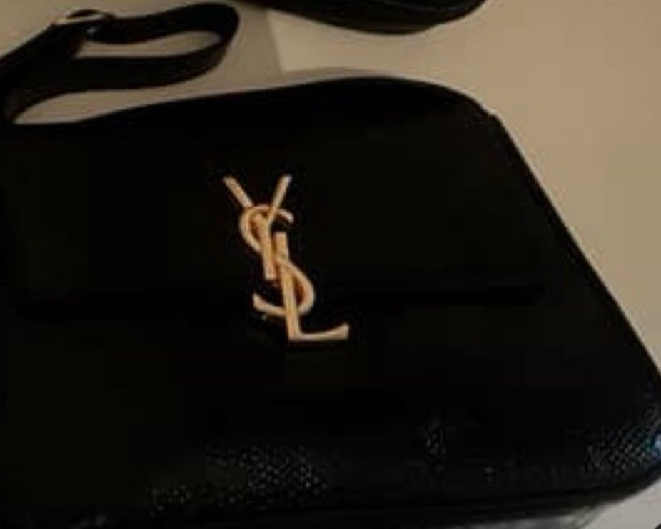 Siyah yılan derisi görünümlü YSL Kadın Çanta - Görsel 2