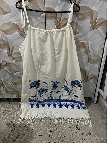 Askılı plaj elbisesi - Görsel 3