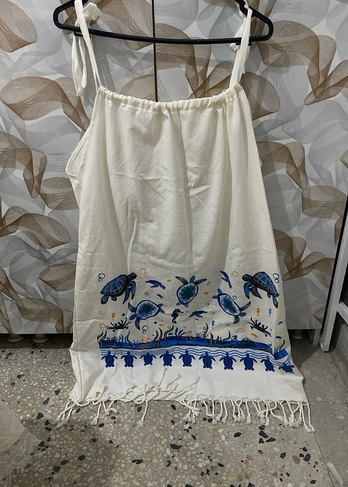 Askılı plaj elbisesi - Görsel 3