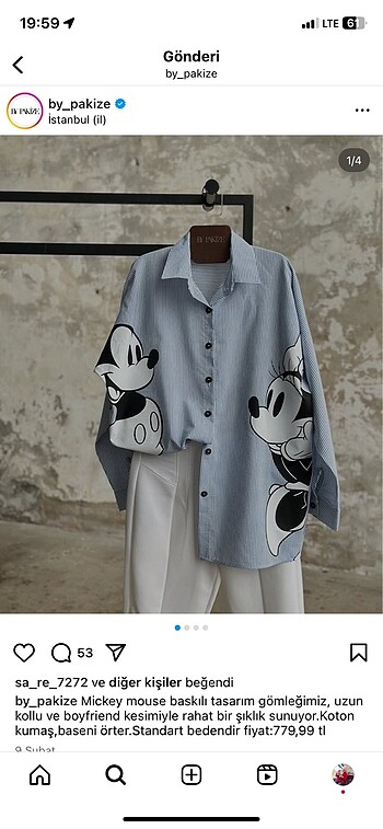 Diğer Micky mouse gömlek mavi çizgili