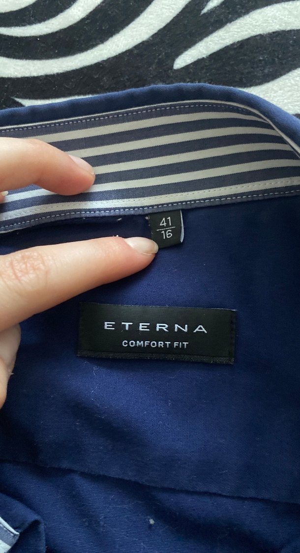 Mavi Kısa Kollu Keten Gömlek - Görsel 4