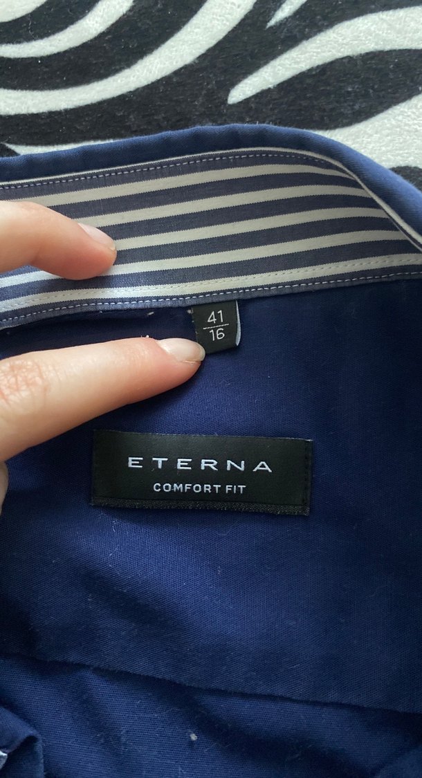 Mavi Kısa Kollu Keten Gömlek - Görsel 5