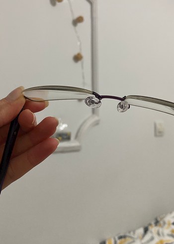 Şeffaf Camlı Mor Minimalist Kadın Gözlüğü - Görsel 8