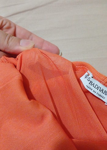xs Beden turuncu Renk Turuncu V Yakalı Kadın Crop Top