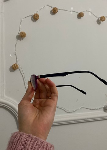 Kadın Mor Minimalist Örgü Gözlük - Görsel 3