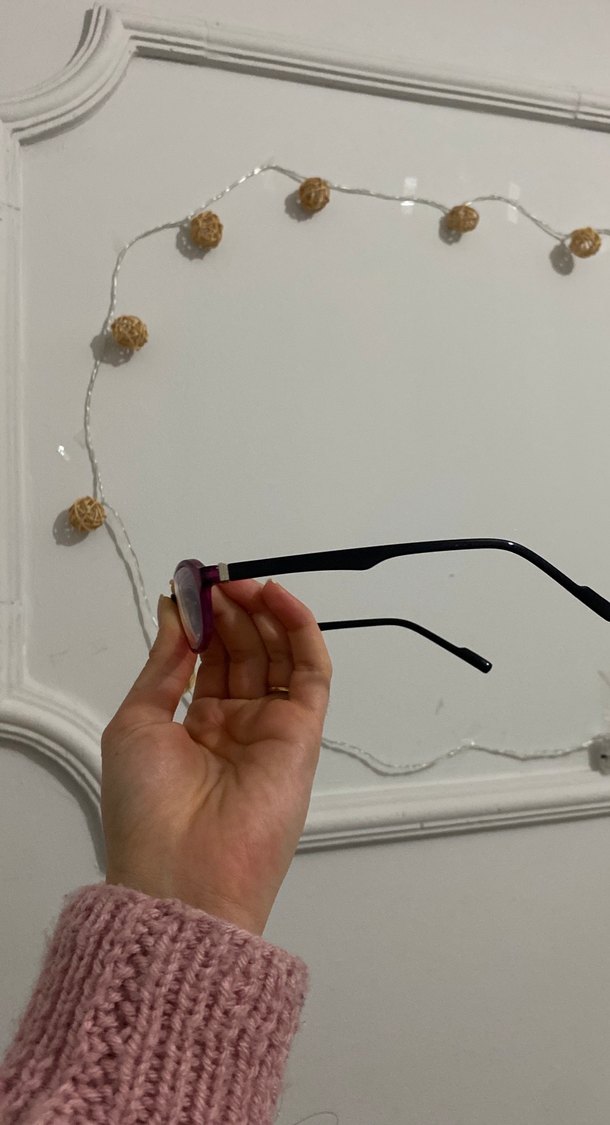 Kadın Mor Minimalist Örgü Gözlük - Görsel 3