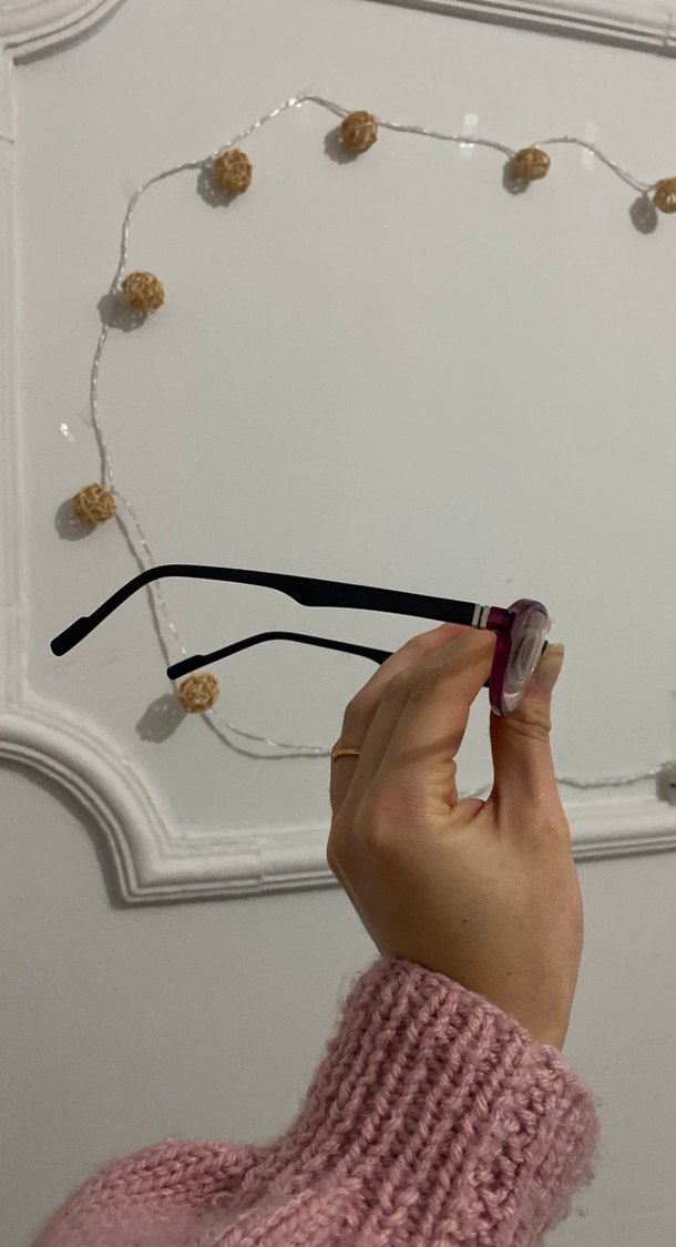 Kadın Mor Minimalist Örgü Gözlük - Görsel 2