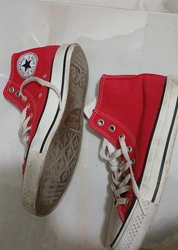 Kadın Kırmızı Spor Ayakkabı Converse - Görsel 3