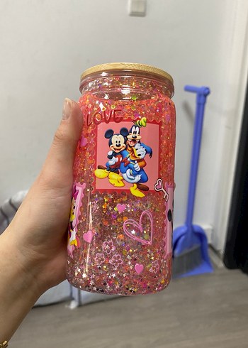 Renkli Mickeyli bardak - Görsel 5