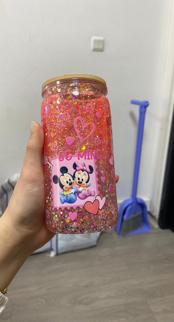 Renkli Mickeyli bardak - Görsel 4