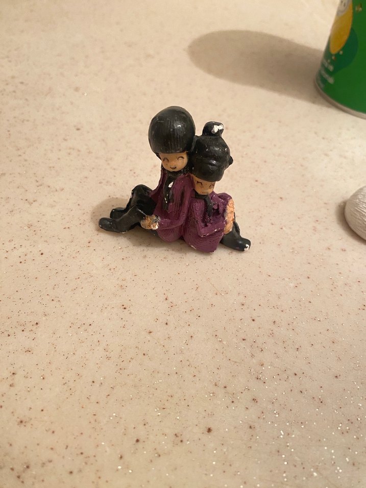 Mor Renkli İkili Figüran  nikah şekeri figirü - Görsel 2