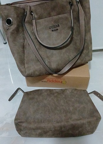 Kahverengi Süet Guess Kadın Çanta - Görsel 2