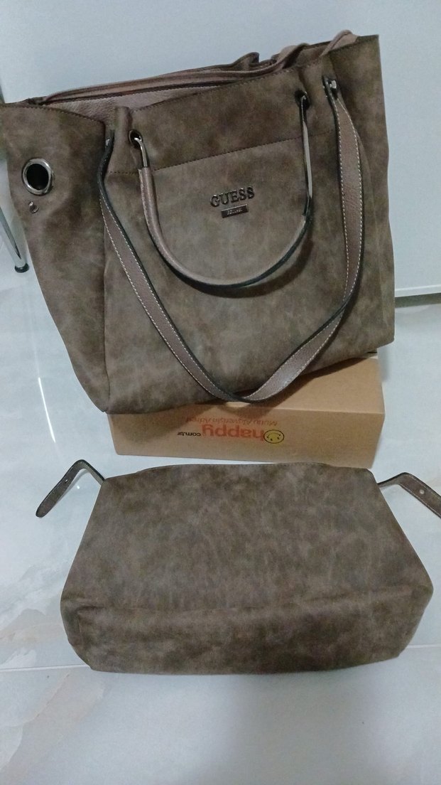 Kahverengi Süet Guess Kadın Çanta - Görsel 2