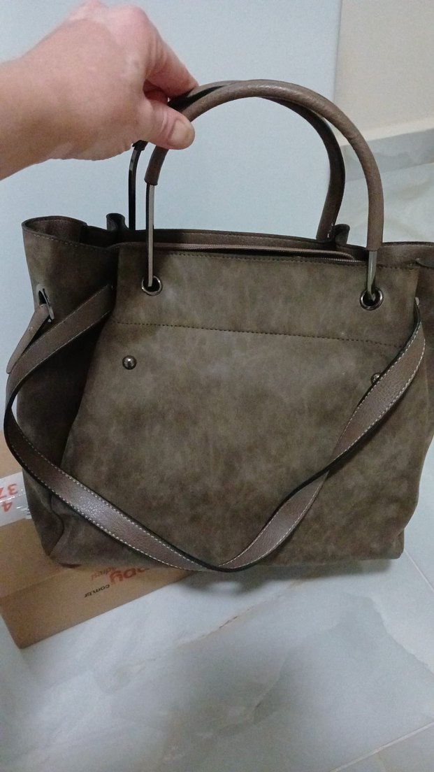 Kahverengi Süet Guess Kadın Çanta - Görsel 3