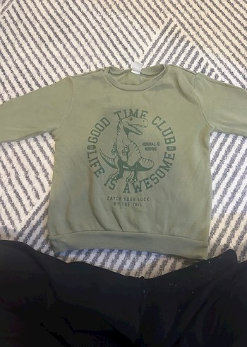 Erkek Çocuk Uzun Kollu Sweatshirt, Eşofman Üstü Set - Görsel 2