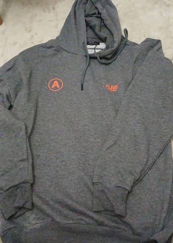Gri Kapüşonlu erkek Sweatshirt