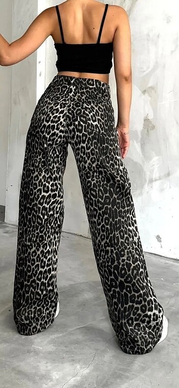 l Beden Leopar pantolon