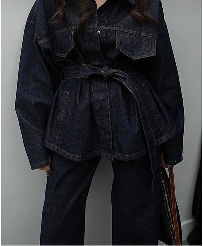 Zara Denim Kot takım