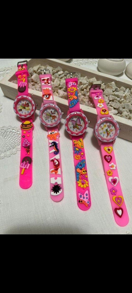 Renkli Desenli Çocuk Saatleri Velcro Bantlı - Görsel 2