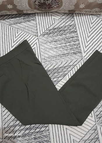 Gri Pilili Kadın Kumaş Pantolon - Görsel 2