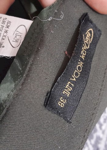 Gri Pilili Kadın Kumaş Pantolon - Görsel 3