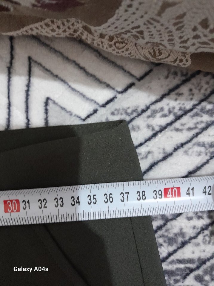 Gri Pilili Kadın Kumaş Pantolon - Görsel 4