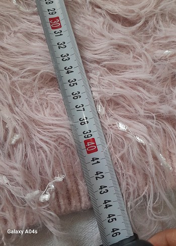 Pembe Kürk Detaylı Kısa Kadın Kazak - Görsel 2