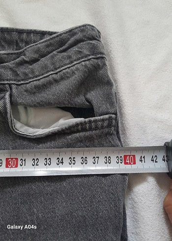 Gri Kadın Denim Pantolon Midi Boy - Görsel 4