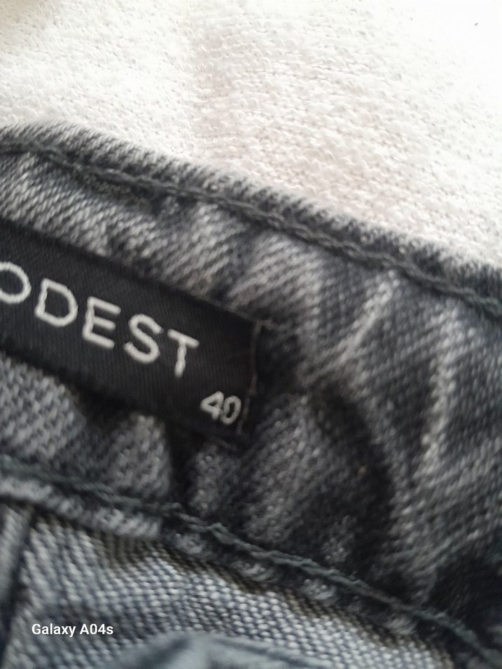 Gri Kadın Denim Pantolon Midi Boy - Görsel 2