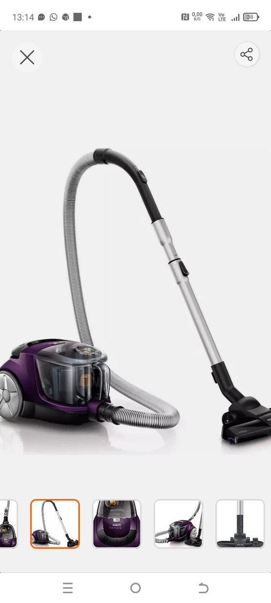 Mor Philips Toz Torbasız Elektrikli Süpürge - Görsel 3