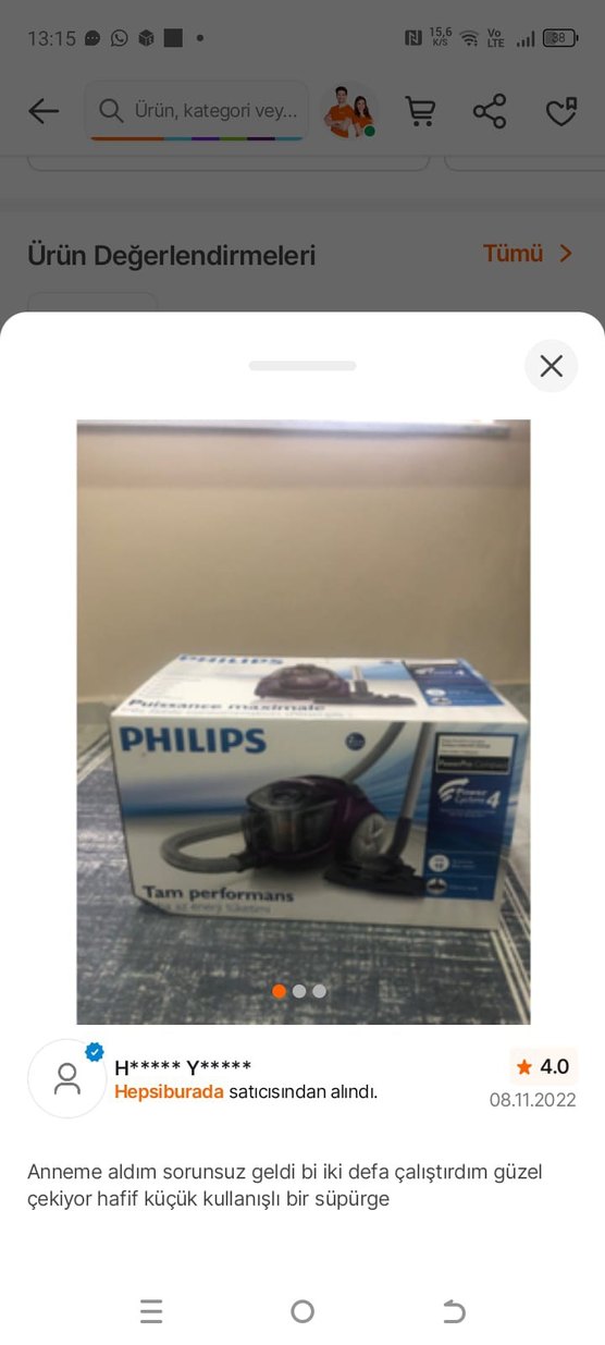 Mor Philips Toz Torbasız Elektrikli Süpürge - Görsel 2