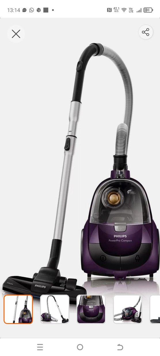 Mor Philips Toz Torbasız Elektrikli Süpürge - Görsel 5