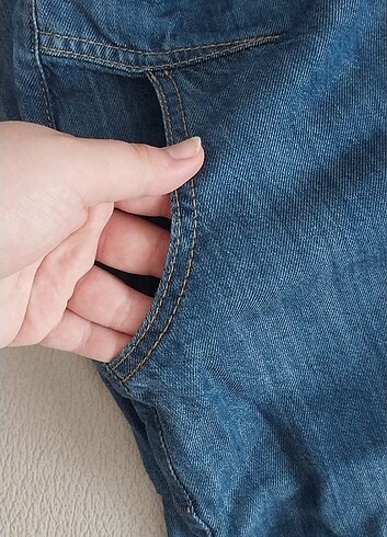 m Beden mavi Renk İnce geniş kesim kot pantolon