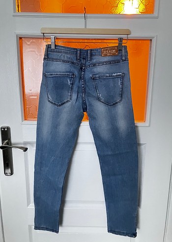 Kadın Mavi Yırtık Detaylı Denim Jean - Görsel 2