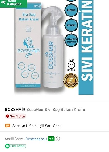 Keratinli saç bakım kremi