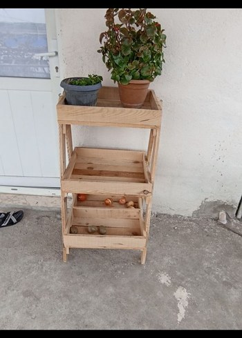 ahşap sebzelik çok amaçlı raf - Görsel 3