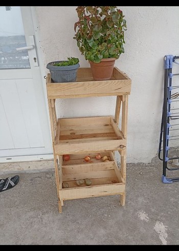 ahşap sebzelik çok amaçlı raf - Görsel 2